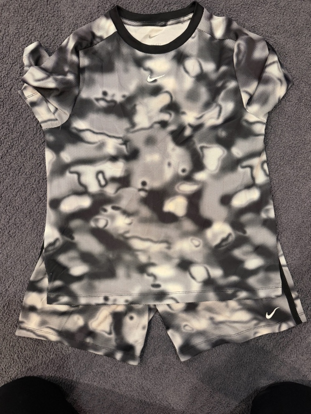 Nike Black and White Dri-FIT Athletic Shorts